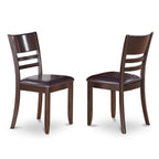 East West Furniture HLLY3-CAP-LC 3 Piece Modern Dining Table Set Contains a Round Wooden Table with Pedestal and 2 Faux Leather Dining Room Chairs, 42x42 Inch, Cappuccino