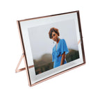 AhaGo Rose Gold Floating Frame (8x10   , Horizontal), For Picture 7x9, 6x8, 5x7, Tabletop Shelf Photo Frame, Home or Office Deco