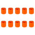 Mega Candles 10 pcs Orange 1/2 Inch Diameter Ceramic Chime Ritual Spell Candle Holders, Great for Casting Chimes, Meditation, Ri
