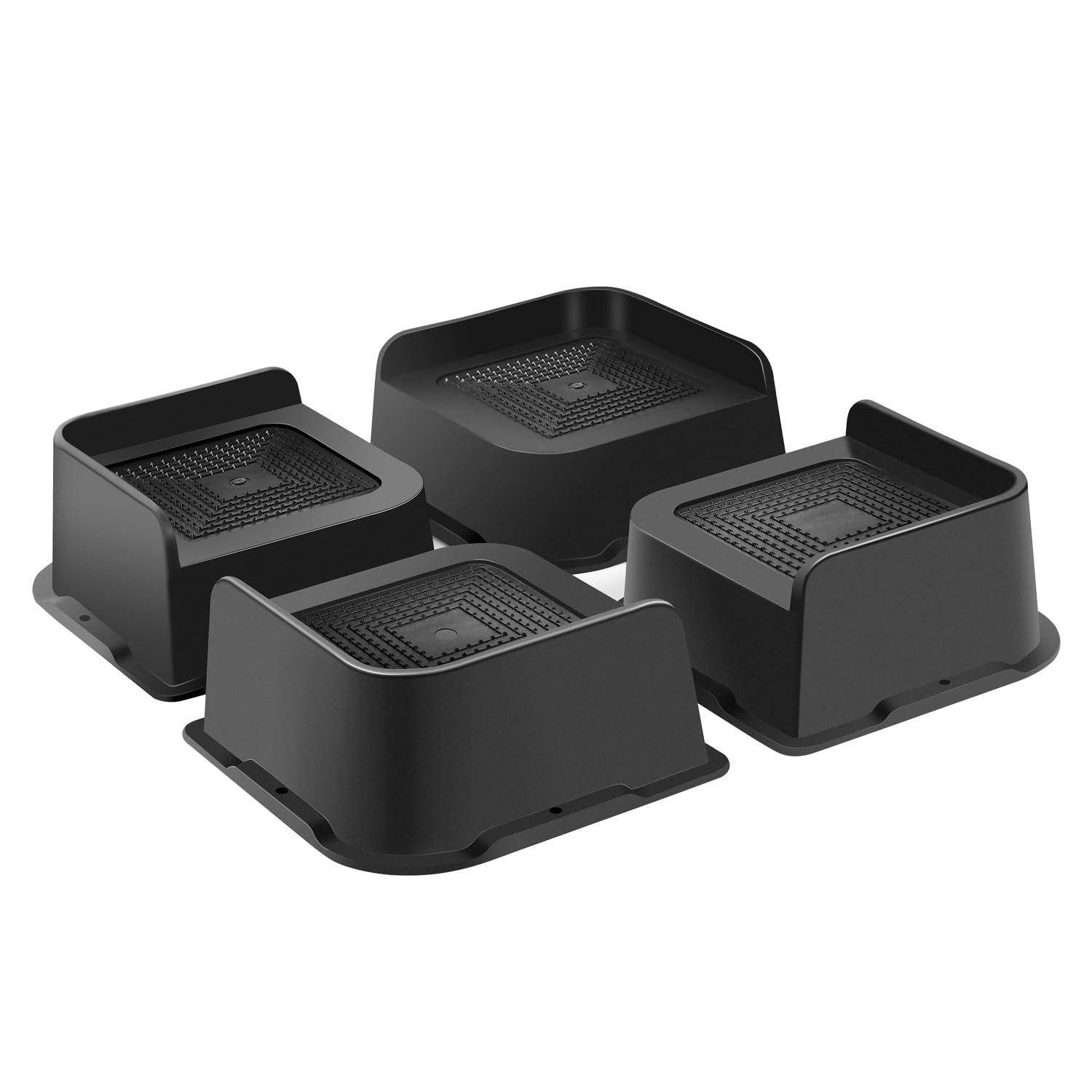 Sunifier Bed Risers 2 Inch Heavy Duty 4 Pack, L Shape Furniture Risers 2 Inch Support 5000Lbs, Oversized Lifts Risers For Dorm B