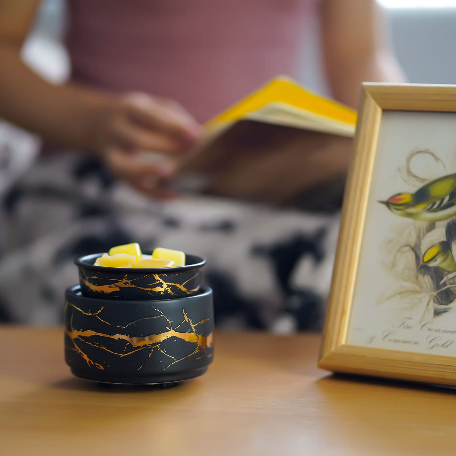 Palanchy Wax Melt Warmer Ceramic 3-In-1 Oil Burner Electric Candle Wax Warmer Burner Melter Fragrance Warmer For Scented Waxs Ho