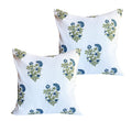 Pink Parrot Cotton Multi Colour Throw Pillow Covers/Cushion Covers (16X16 Inches)  Set Of 2 Pcs Code 4