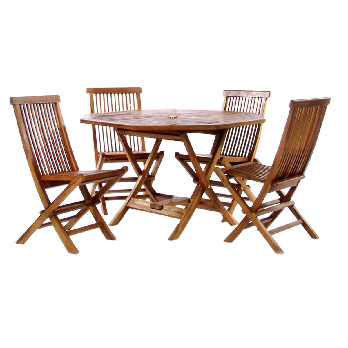 All Things Cedar Teak Octagon Patio Dining Set