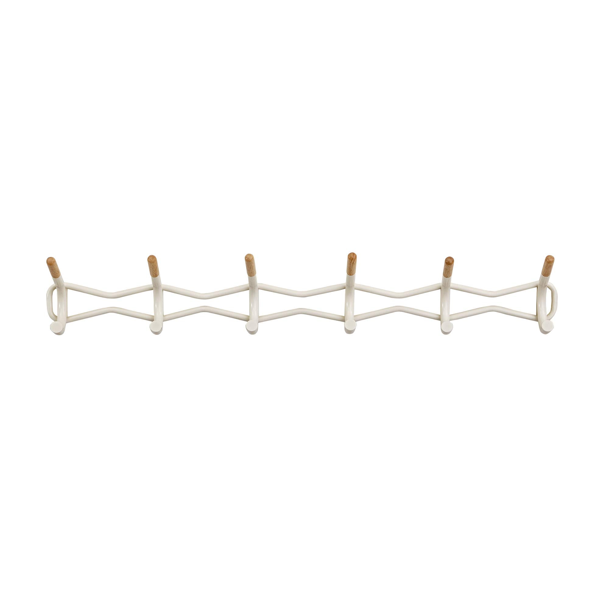 Safco Products 4257CRM Family Coat Wall Rack, 6 Hook, Cream