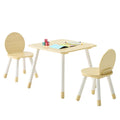 VEVOR Kids Table and 2 Chairs Set, Toddler Table and Chair Set with Rounded Edge Design & Graffiti Desktop, Wooden Desk for Art,