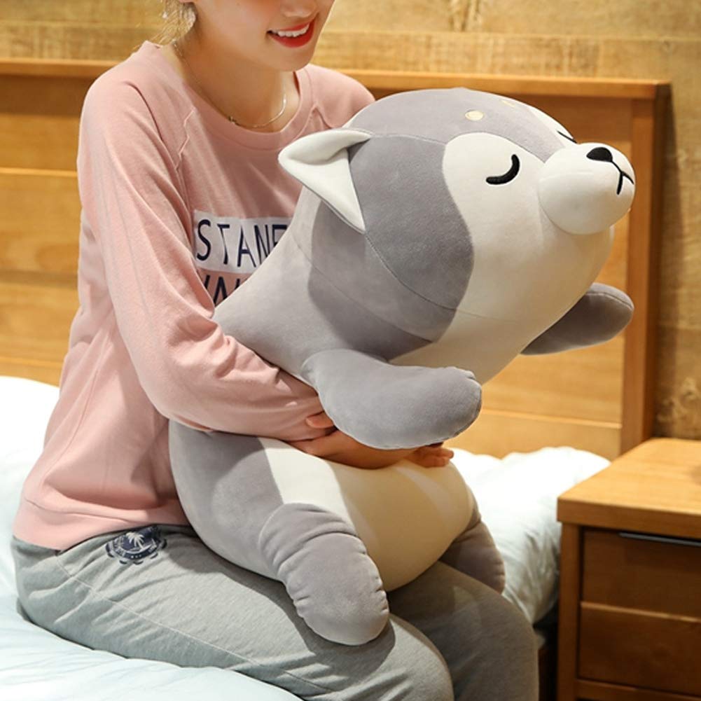 Erdao Husky Plush Pillow,Huskie Stuffed Animal Toy Puppy Throw Pillow For Kids,Valentine'S Day,Christmas (29.5 Inch)
