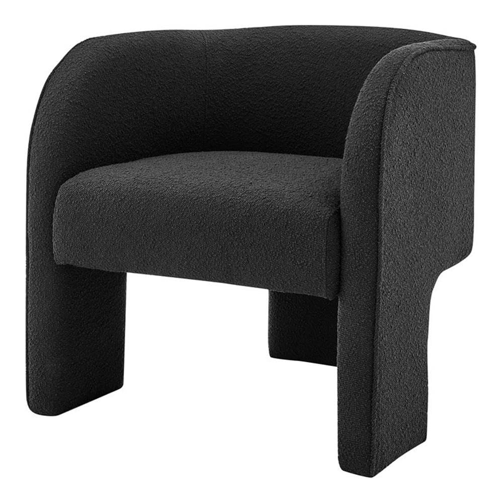 Npd Furniture And More Matteo Fabric Arm, Boucle Black Accent Chair