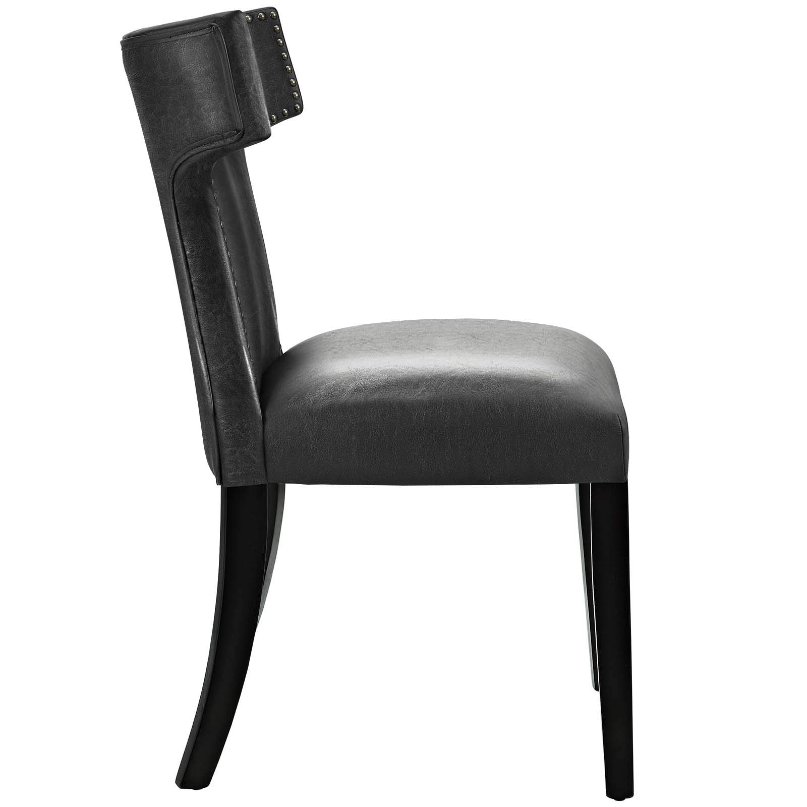Modway Curve Vinyl Dining Chair, Black