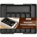 Yrxefy Large Expandable Silverware Drawer Organizer, Adjustable Utensil Tray For Kitchen, BpaFree Plastic Storage, Cutlery Hold