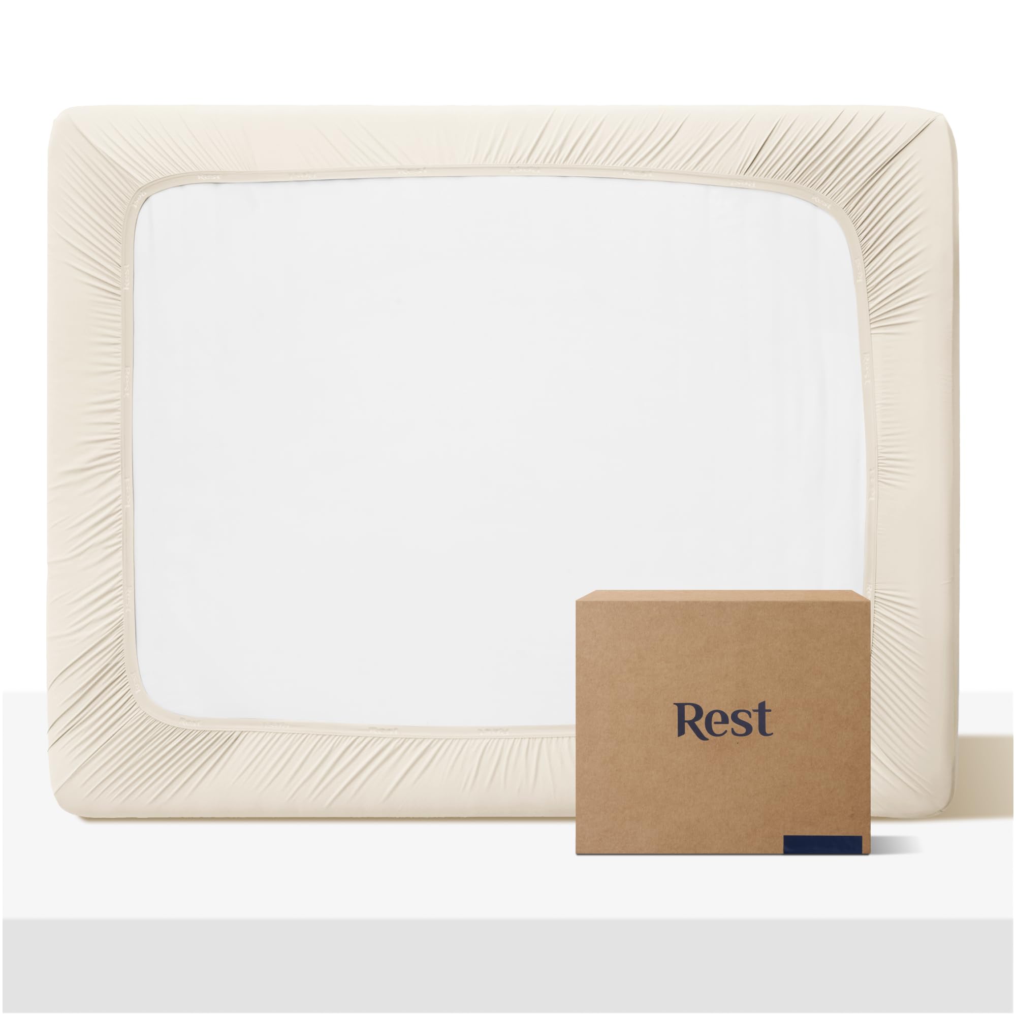 Rest Evercool+ Fitted Sheet, Queen Size, Snow Ivory, 15' Deep (Up To 18), Breathable Bedding For Hot Sleeper And Night Sweats,