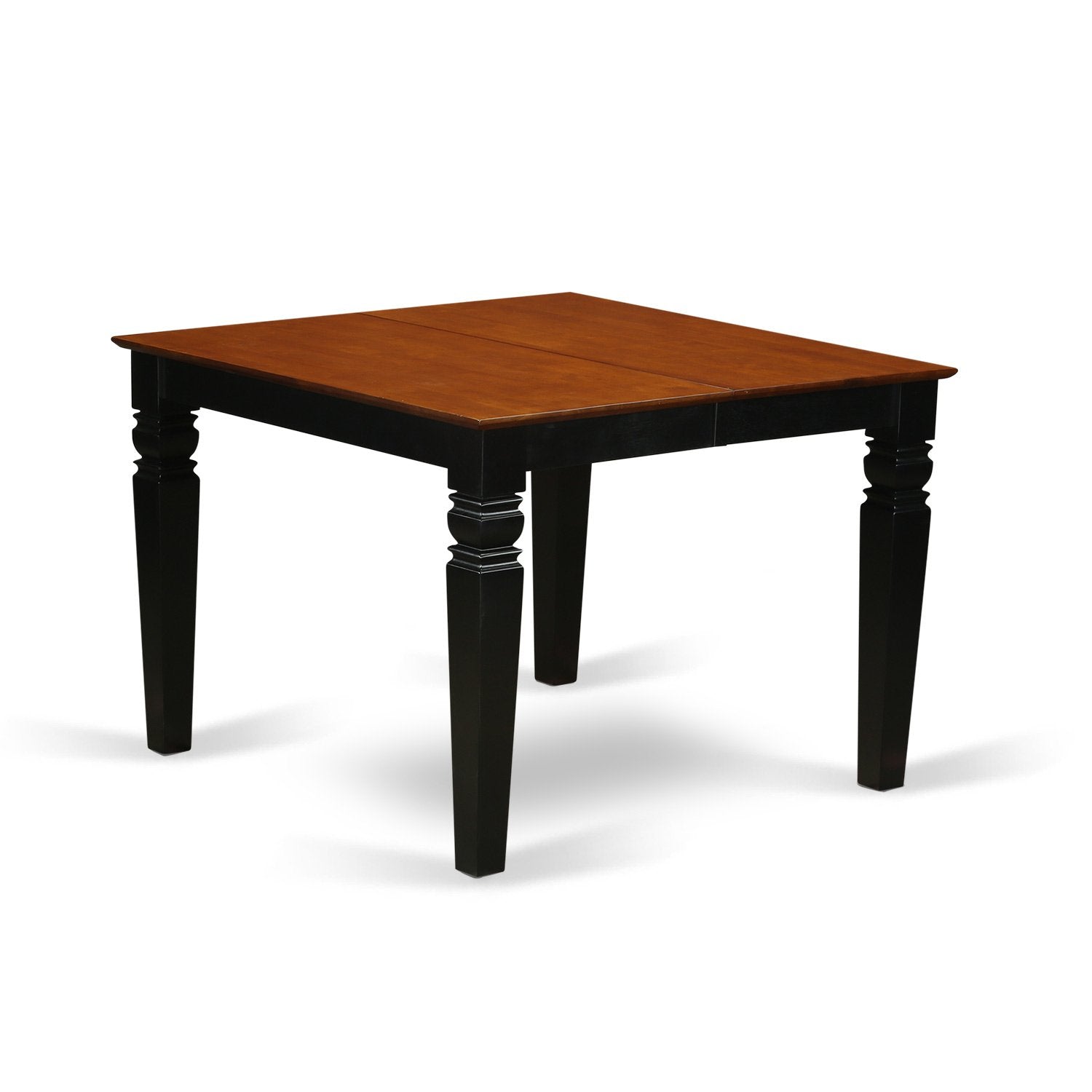 East West Furniture WEAN5-BCH-C 5 Piece Kitchen Table Set for 4 Includes a Rectangle Dining Table with Butterfly Leaf and 4 Linen Fabric Dining Room Chairs, 42x60 Inch, Black & Cherry