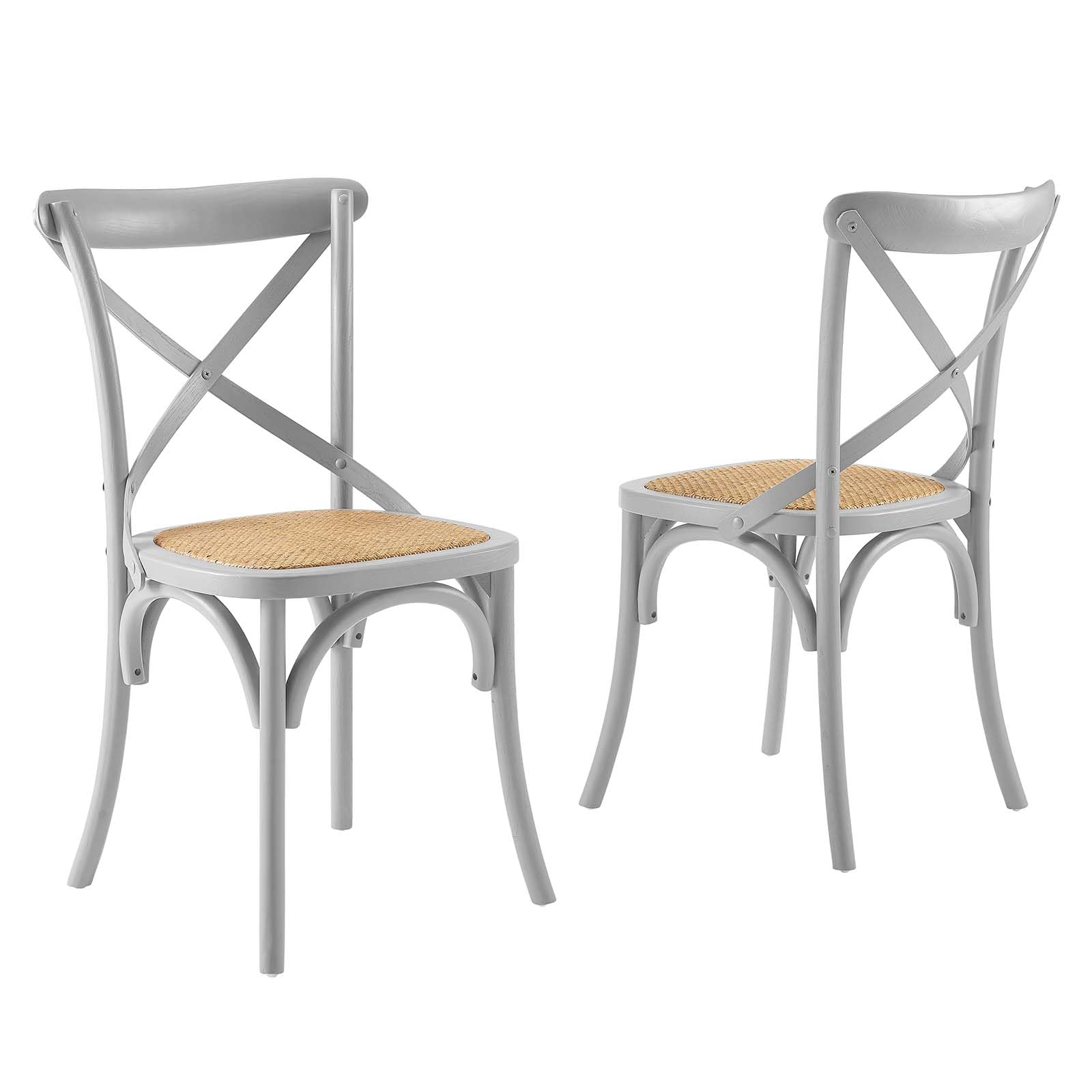 Modway Gear, Two Dining Side Chairs, Light Gray (Pack Of 2)