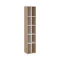 Sign Narrow 10 Shelf Bookcase/ bookcase with divider, Jackson Hickory/White