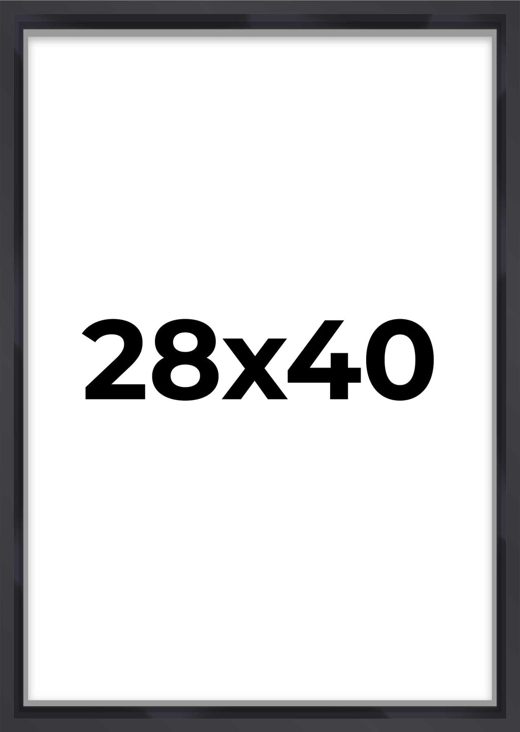 28x40 Shadow Box Frame Contemporary Black | 1'' Depth of Usable Space| Interior Size 28x40 or 40x28 Inches| UV Resistant Acrylic