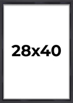 28x40 Shadow Box Frame Contemporary Black | 1'' Depth of Usable Space| Interior Size 28x40 or 40x28 Inches| UV Resistant Acrylic