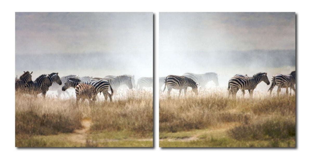 Baxton Studio Vc-2056Ab Painting Artwork, 19.68&quot; X 19.68&quot; X 1&quot;, A Zeal Of Zebras