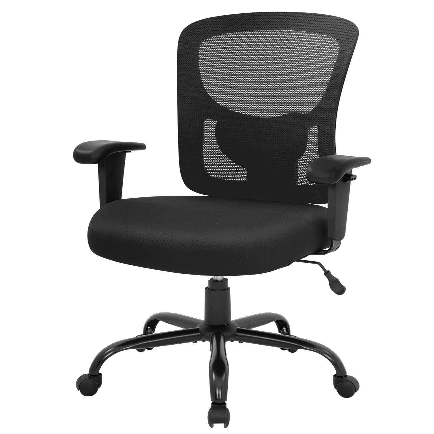 Big and Tall 500lb Office Chair Ergonomic Executive Desk Chair Rolling Swivel Chair Adjustable Arms Mesh Back Computer Chair wit