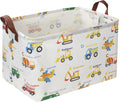 Essme Rectangular Kids Basket,Car Storage Baske with Handles for Boys Room Decor,Monster Truck Basket,Shelf Basket,Gift Basket.(