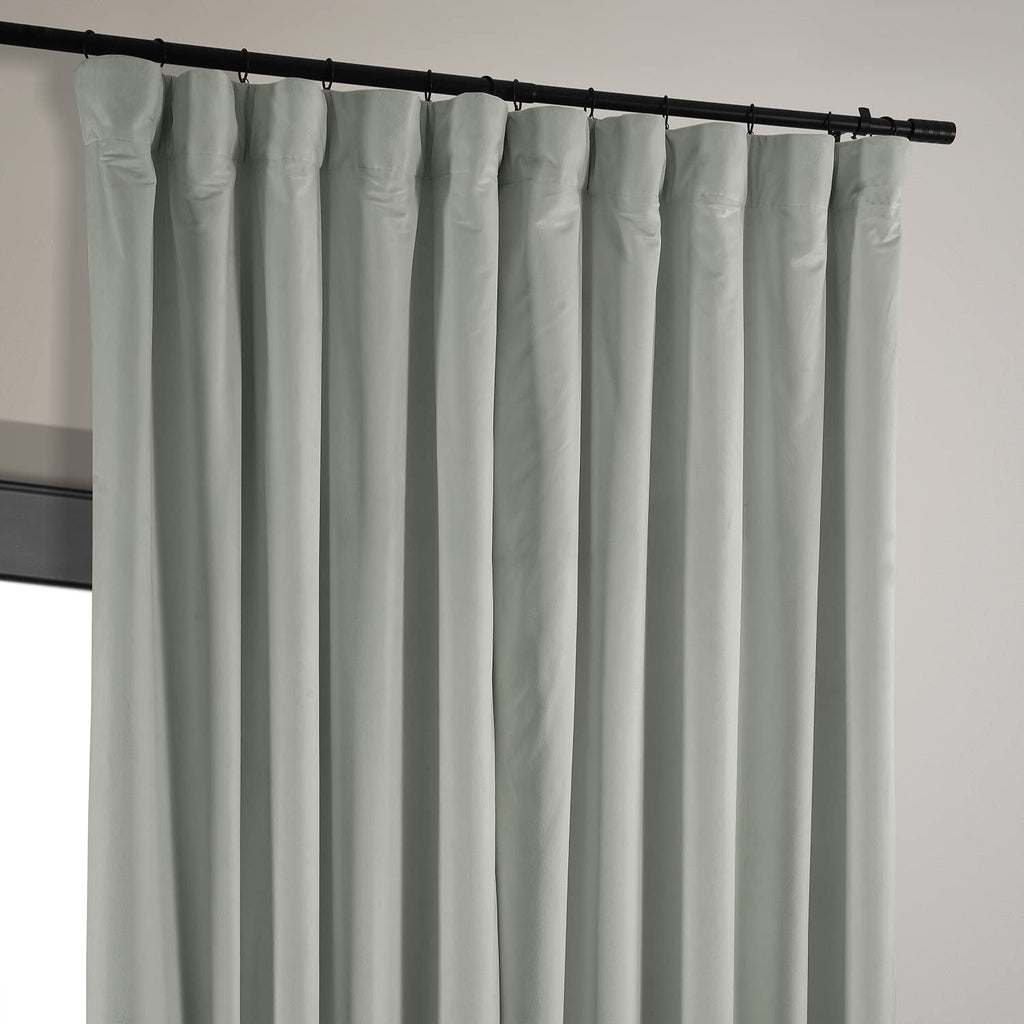 Hpd Half Price Drapes Signature Velvet Thermal Blackout Curtains For Living Room 96 Inch Long (1 Panel) Rod Pocket Insulated Blackout Curtains For Bedroom Window Curtains, 100W X 96L, Reflection Grey