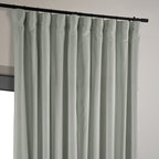Hpd Half Price Drapes Signature Velvet Thermal Blackout Curtains For Living Room 96 Inch Long (1 Panel) Rod Pocket Insulated Blackout Curtains For Bedroom Window Curtains, 100W X 96L, Reflection Grey