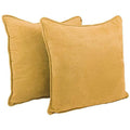 Blazing Needles Corded Microsuede Floor Pillows (Set of 2), 25", Lemon