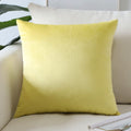 Artscope Luxury Velvet Pillow Covers Super Soft Decorative Square Throw Pillow Covers Case Cushion Covers For Sofa Couch Bedroom Car Decor 24X24 Inch Lemon Yellow