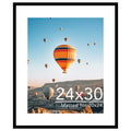 JCJMY 24x30 Picture Frame with 20x24 Mat, Display Photo 20x24 with Mat or 24 x 30 Without Mat, Wall Hanging Large 24 by 30 Poste
