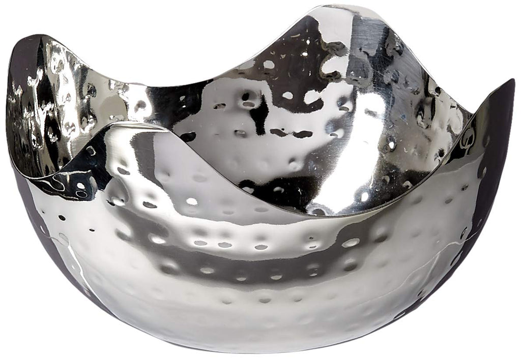 Elegance Hammered 6-Inch Stainless Steel Bowl, 6'' x 6'' x 3'',24 ounces,Silver
