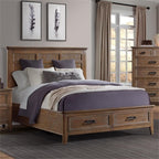 Intercon Alta Nightstand, 2 Drawer Bedside Table, Brown