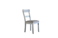 Acme House Marchese Wooden Side Chair in Two Tone Gray and Pearl Gray Set of 2