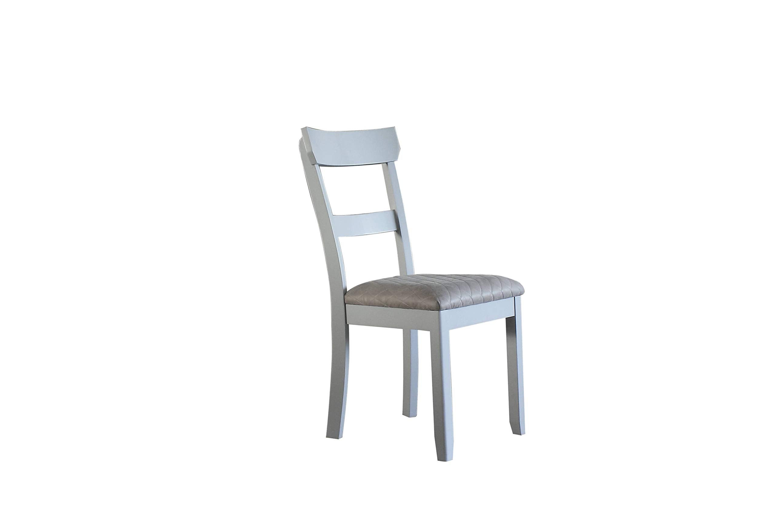 Acme House Marchese Wooden Side Chair in Two Tone Gray and Pearl Gray Set of 2