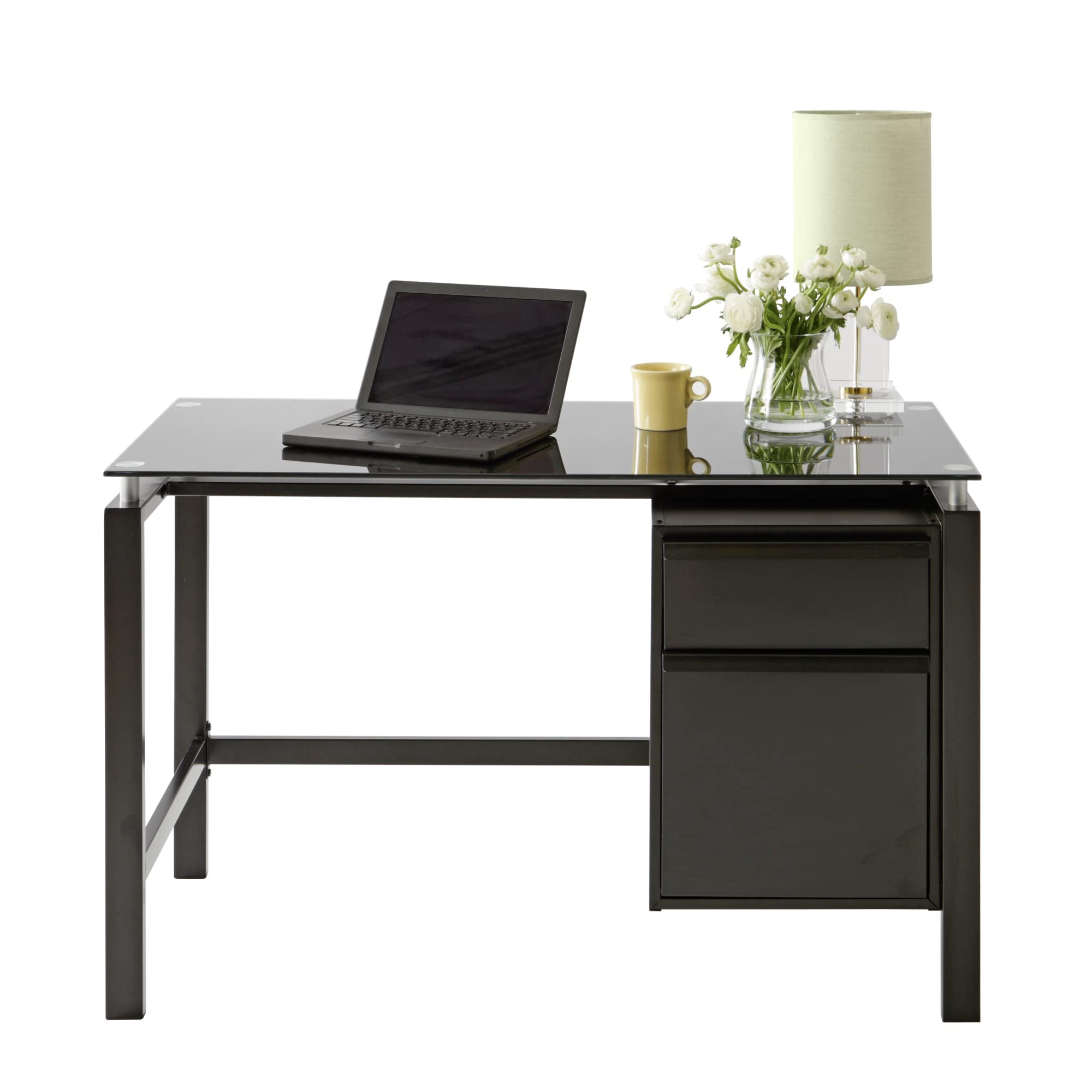 Realspace    Lake Point 46'' W Writing Desk, Black