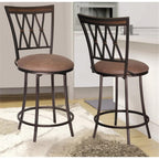 Steve Silver Sedona Swivel Stool Counter Chair, Light Brown, for Kitchen, Dining Room, 360 Degree Swivel, 22.52 x 22.24 x 41.02 in