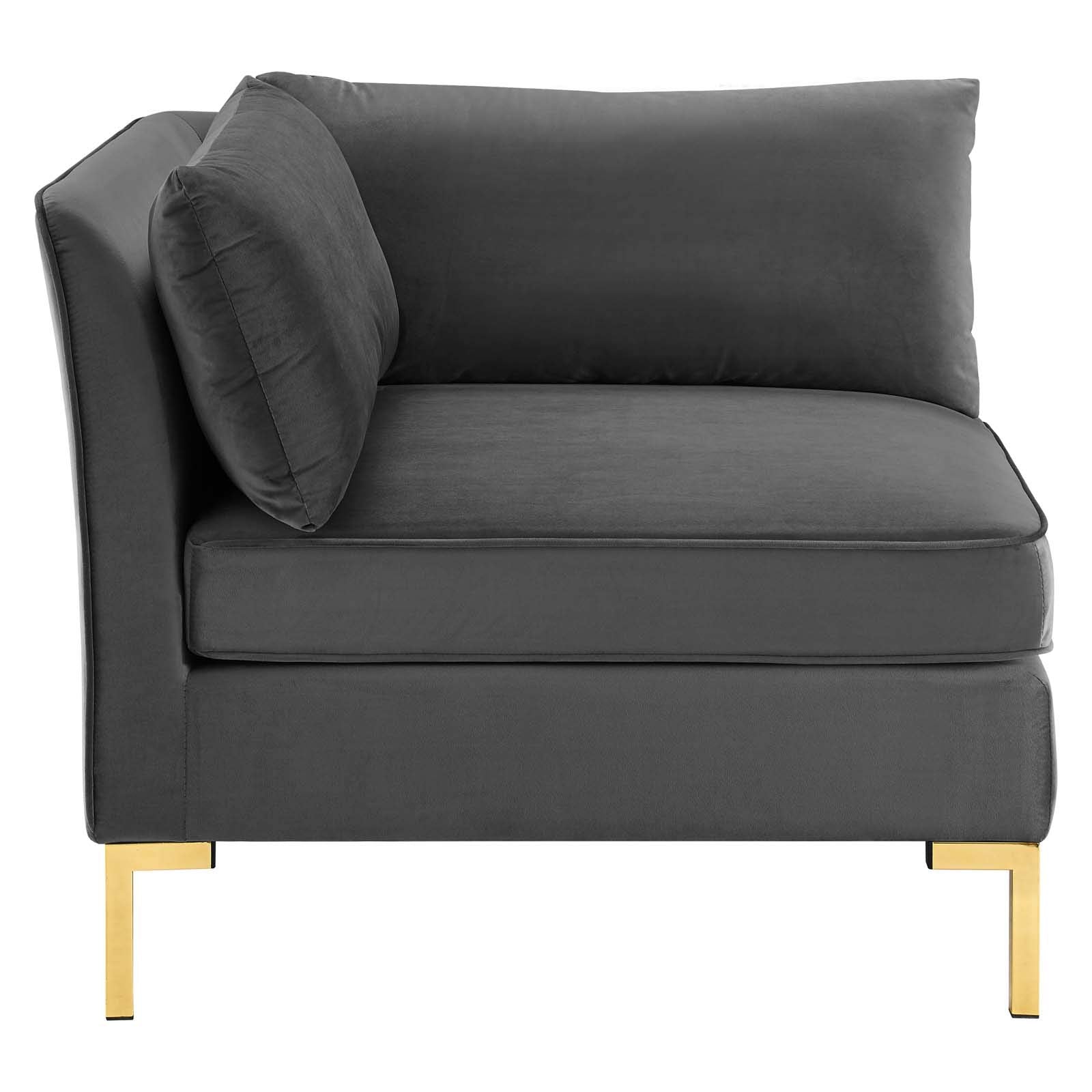 Modway Ardent Performance Velvet, Sofa, Grey