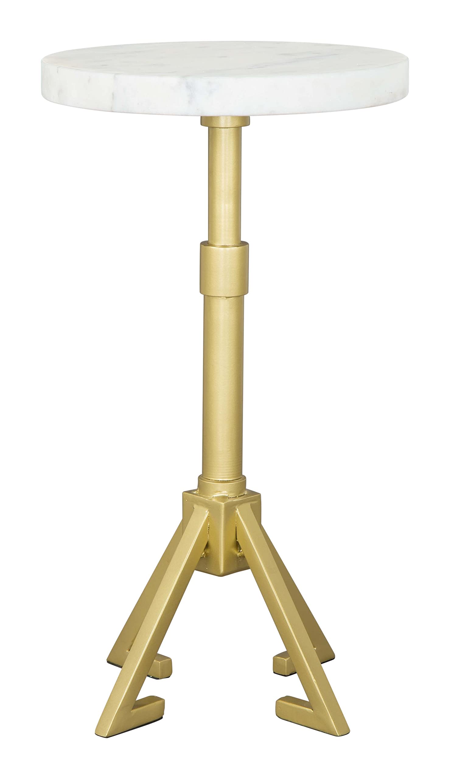 Zuo Maurice Side Table White & Gold