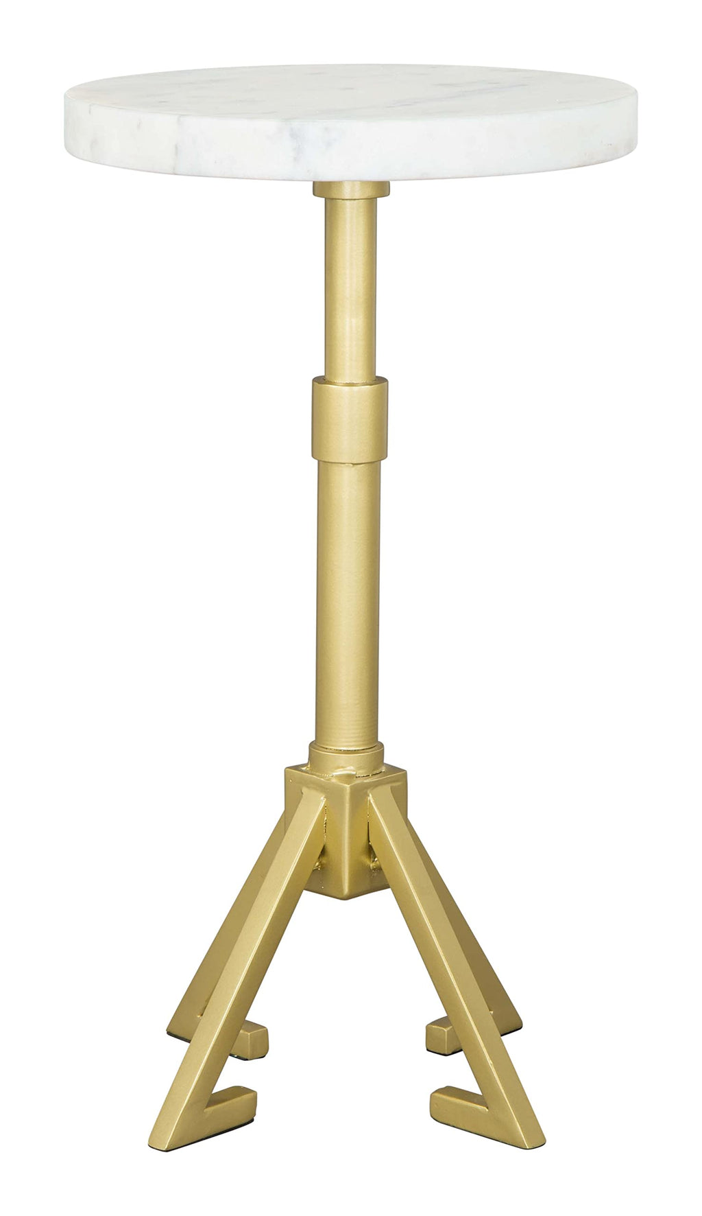 Zuo Maurice Side Table White & Gold