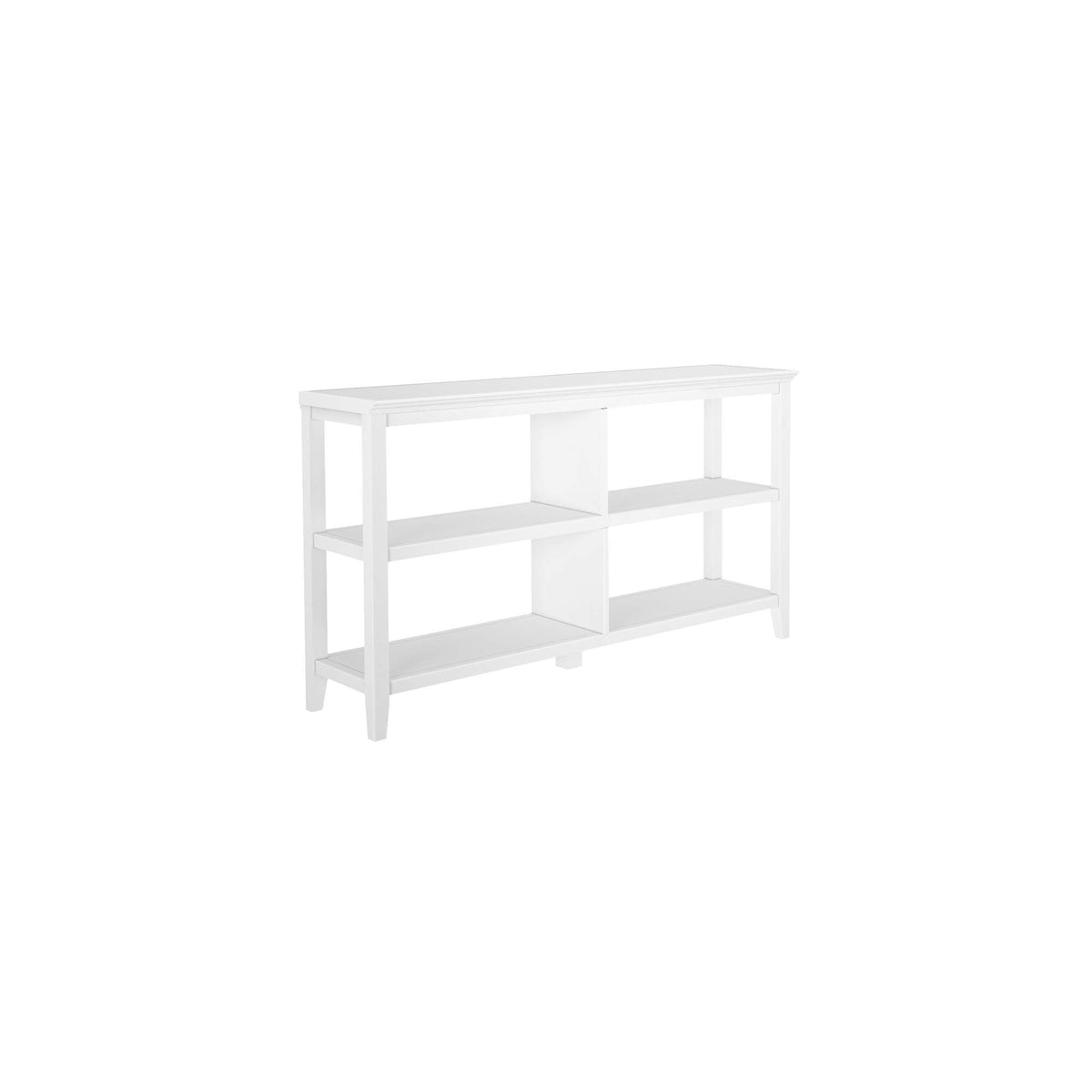 HomeRoots Pine and MDF 30&quot; Bookcase with 2 Shelves in White