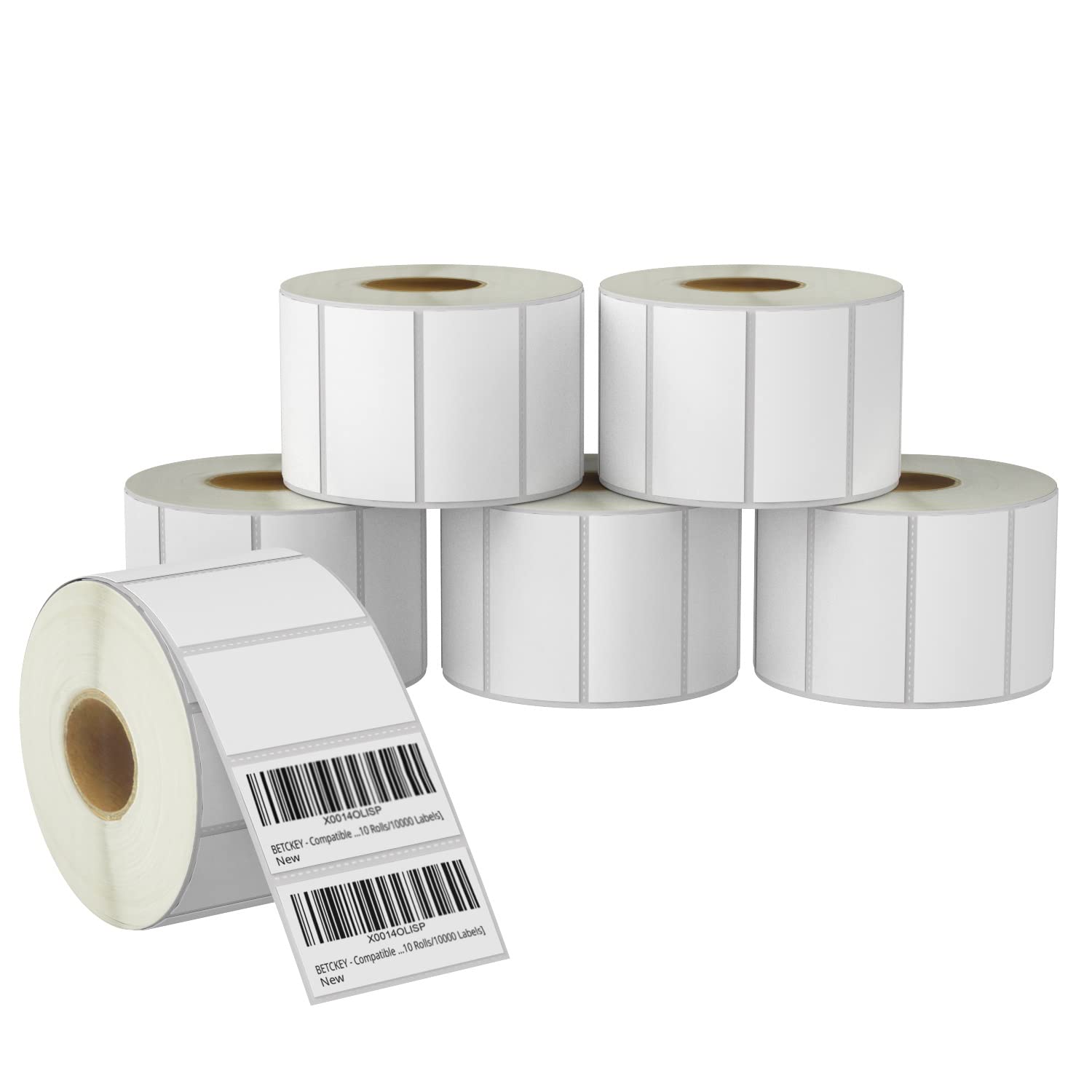Betckey - 2' X 1' (51 Mm X 25 Mm) Upc Barcode & Address Labels Compatible With Zebra & Rollo Label Printer,Premium Adhesive &