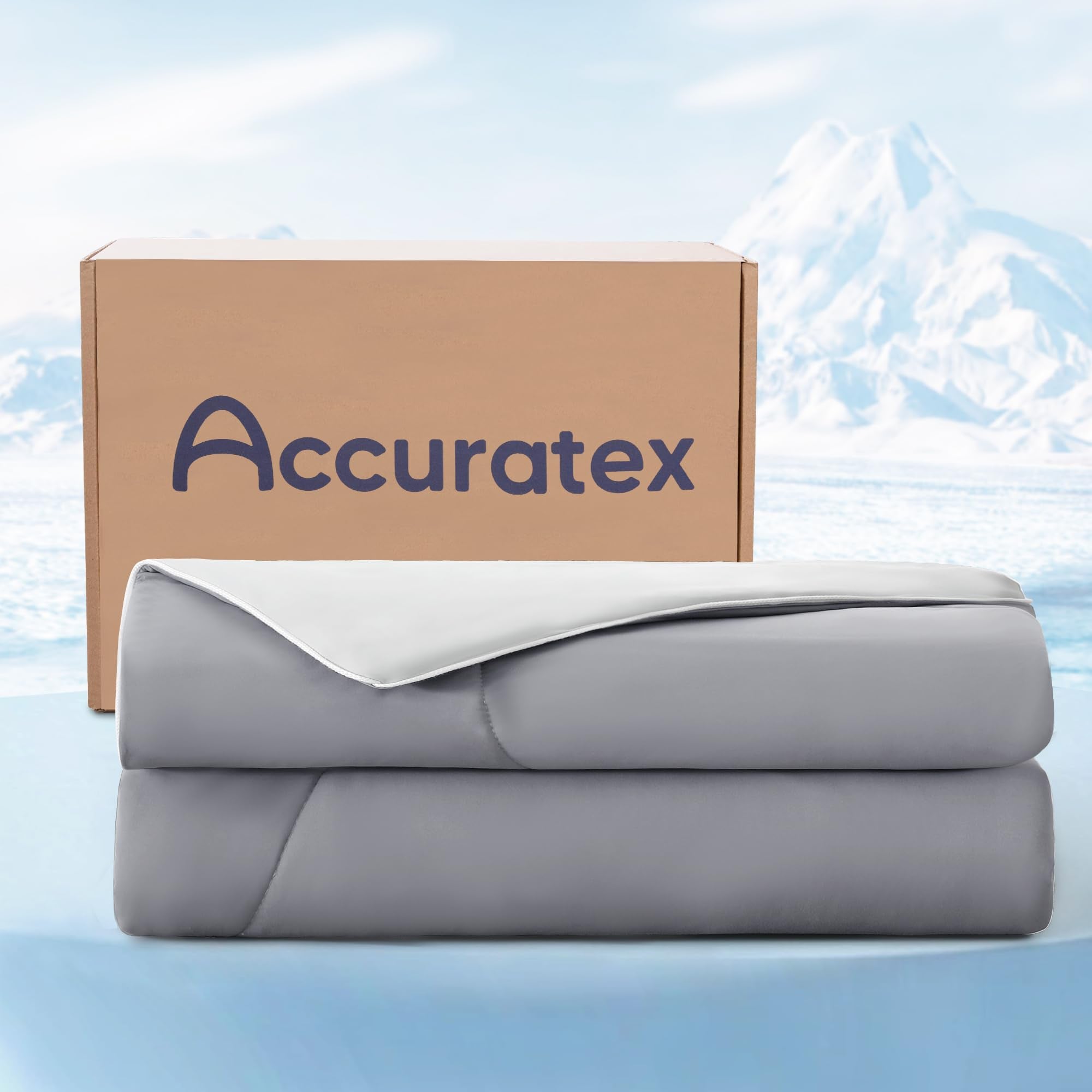 Accuratex Cooling Comforter King Size,Q-Max > 0.45 Arc-Chill Cooling Fiber, Lightweight Cool Blanket For Hot Sleepers And Night