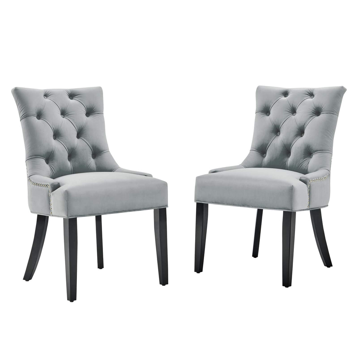 Modway Regent Tufted Performance Velvet Dining Side Chairs - Set Of 2, Dusty Rose