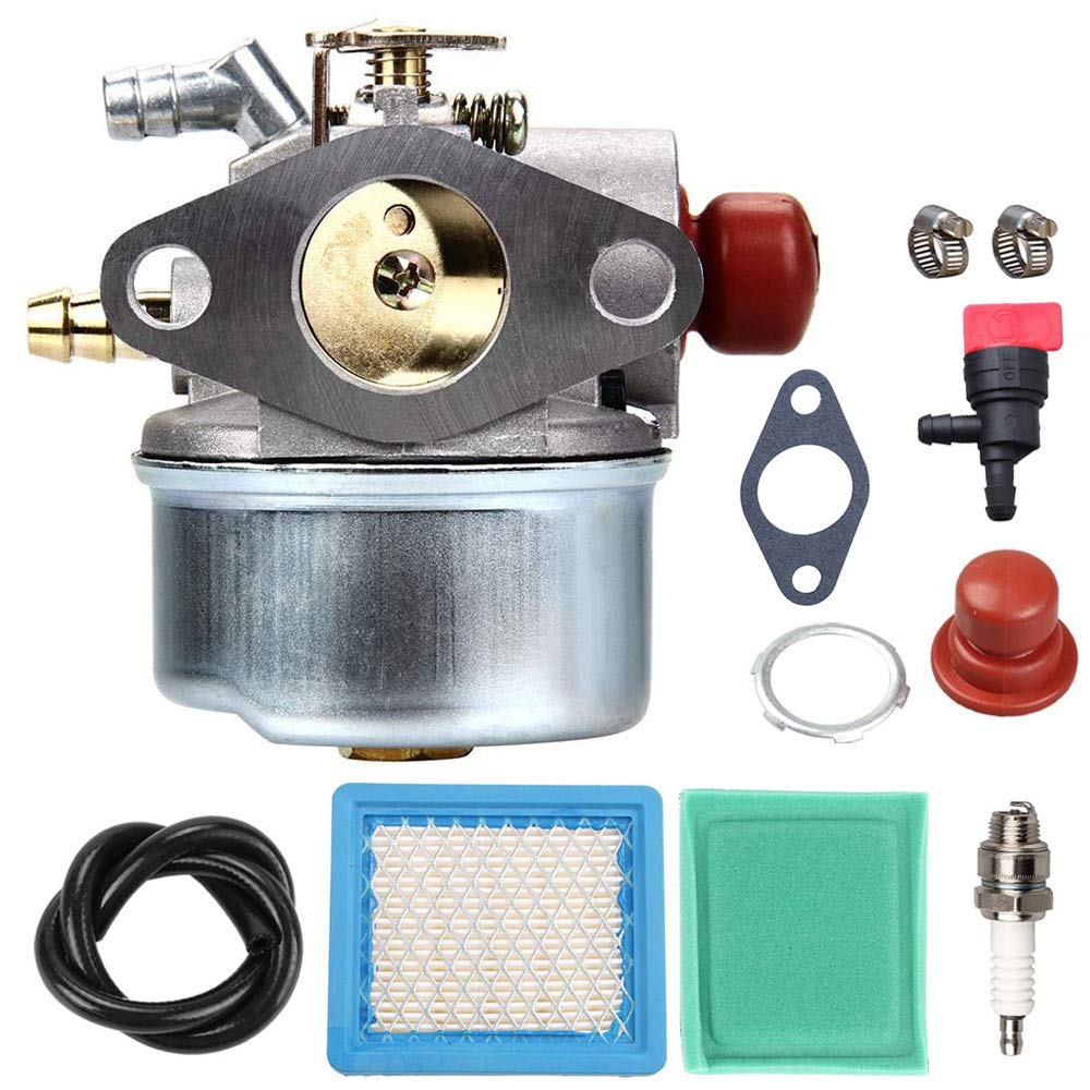 Liyyoo 640025A Carburetor + Air Filter Tune Up Kit For Tecumseh 640135A 640004 640014 640025 640017 640117 640104 Ohh50 Ohh55 Oh
