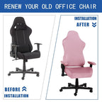 Saraflora 2 Pack Gaming Chair Cover, Stretchable Computer Chair Cover Removable Office Chair Cover For Armchair, Swivel Chair, Gaming Chair, Computer Boss Chair, Spandex Chair Slipcovers, Pink