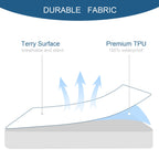 2 Pack Twin Xl Mattress Protector Waterproof Up - 14'' Noiseless & Breathable Mattress Topper Pad Cover Twin Extra Long Fitted S