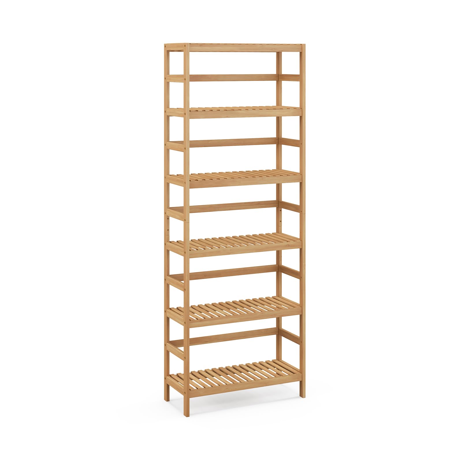 Elepude Bamboo Rack,Bamboo Shelf, Stand Utility Storage Shelf Multifunctional Bathroom Kitchen Living Room Holder Plant Flower S