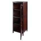 Winsome Wood Brooke Jelly Cupboard, 2-Section Cabinet, Walnut