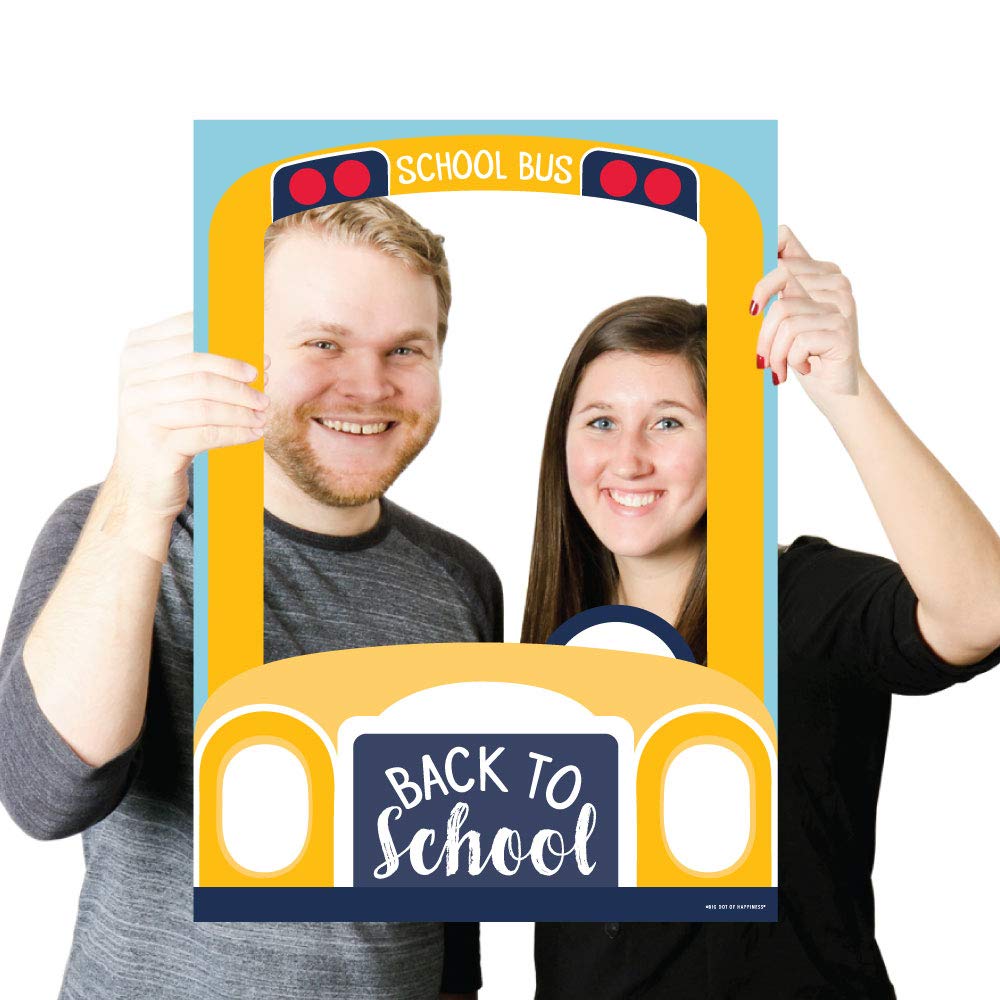 Big Dot Of Happiness Back To School - First Day Of School Classroom Decorations And Selfie Photo Booth Picture Frame And Props -