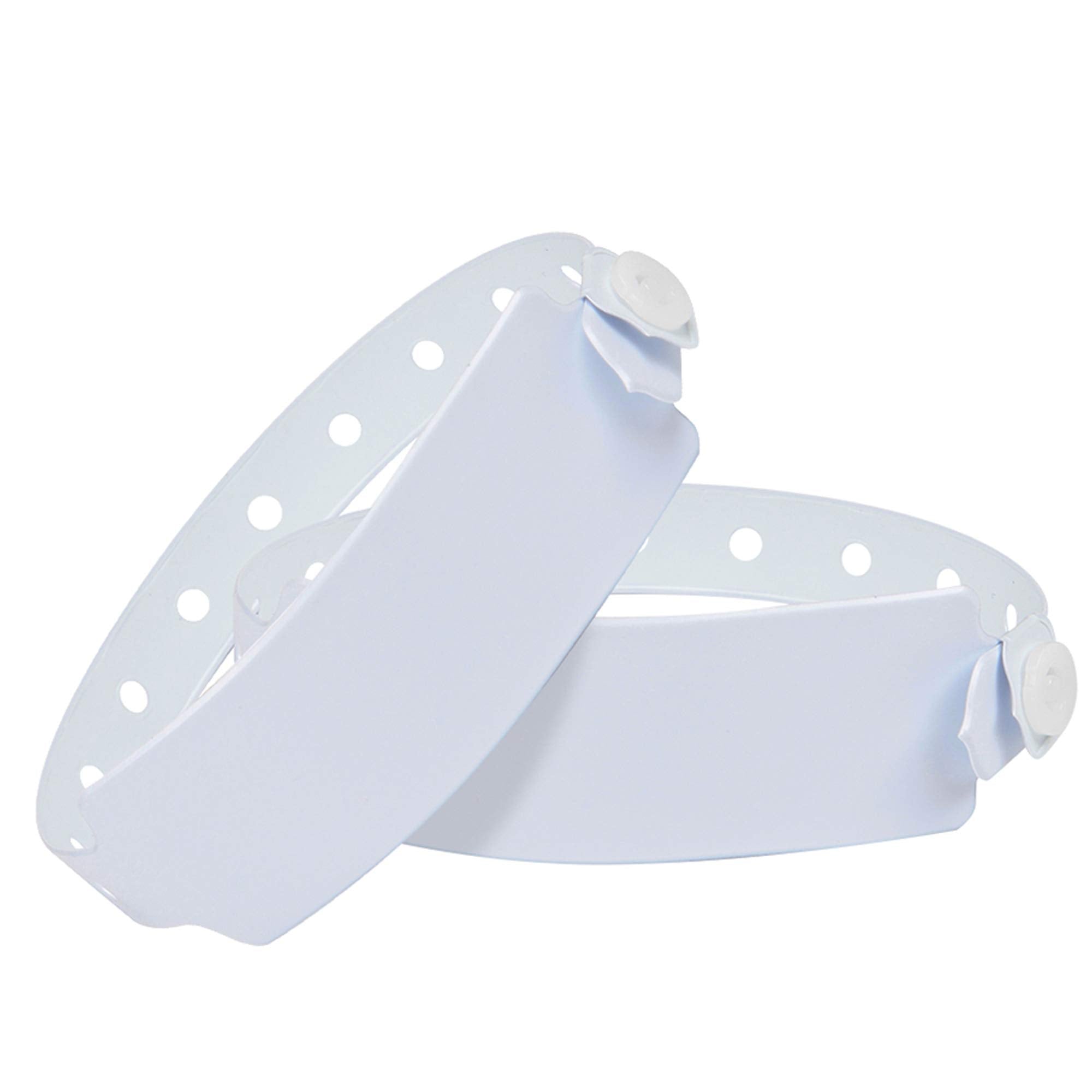 Wristall White Plastic Wristbands For Hospital 100 Pack, Vinyl Wristbands, Patient Id Bands, Waterproof Medical Plastic Wristban