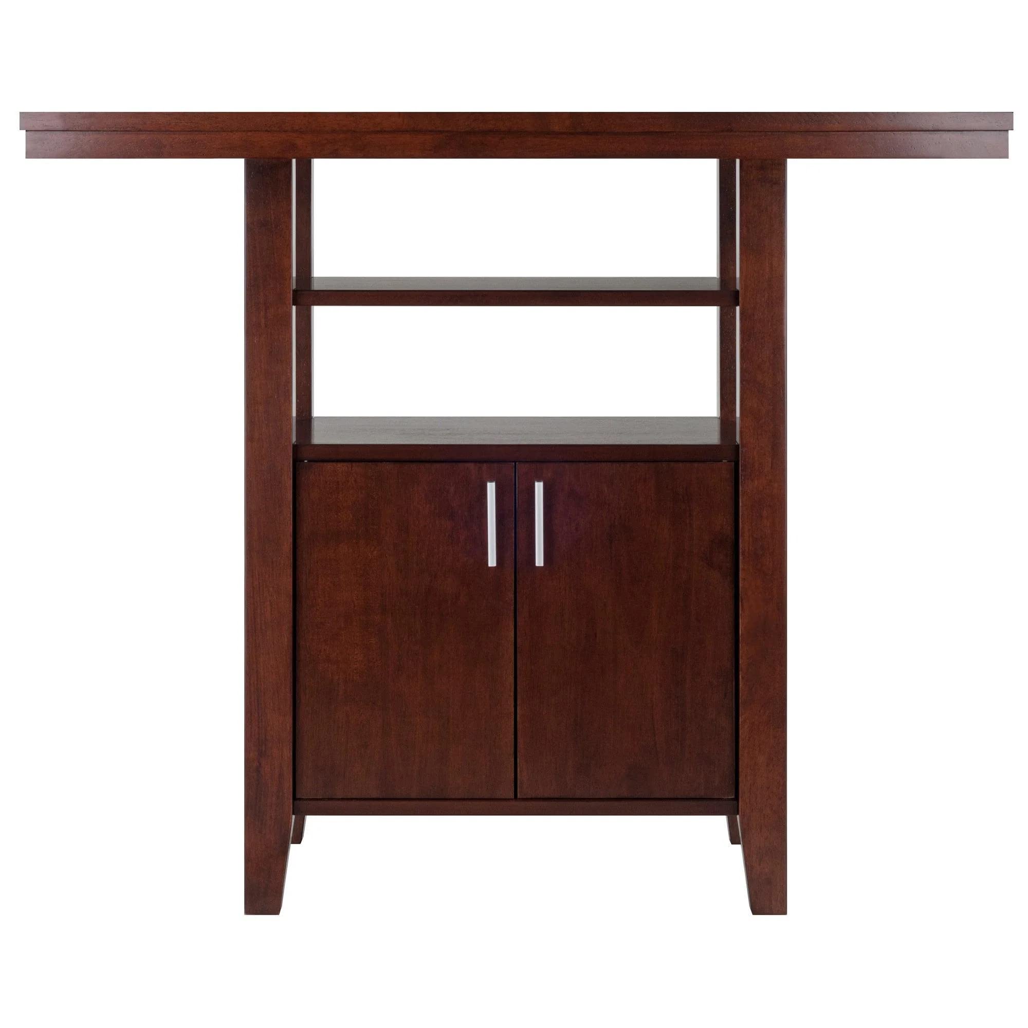 Winsome Albany High Dining Table, Walnut, 29.92 in x 41.73 in x 35.83 in