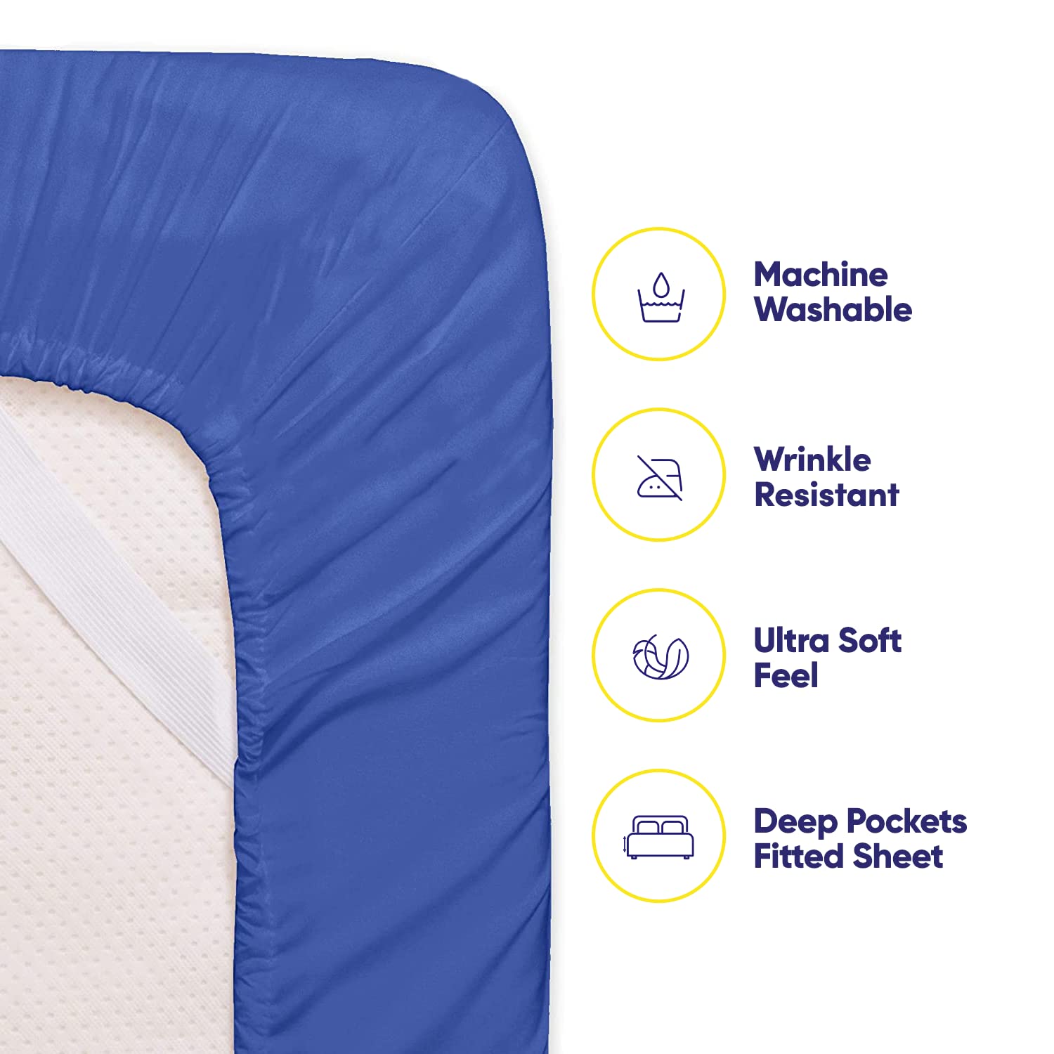 Twin Size Bed Sheets - 4 Piece 1500 Supreme Collection Fine Brushed Microfiber Deep Pocket Twin Sheet Set Bedding - 1 Extra Pillow Cases, Great Value, Twin, Royal Blue