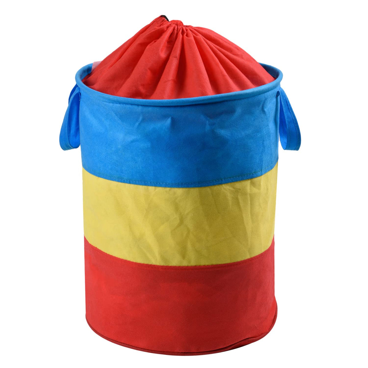 Kuber Industries Round Laundry Basket | NonWoven Laundry with Dori | Clothes Hamper | Foldable Laundry Bag with Handle | Laundr